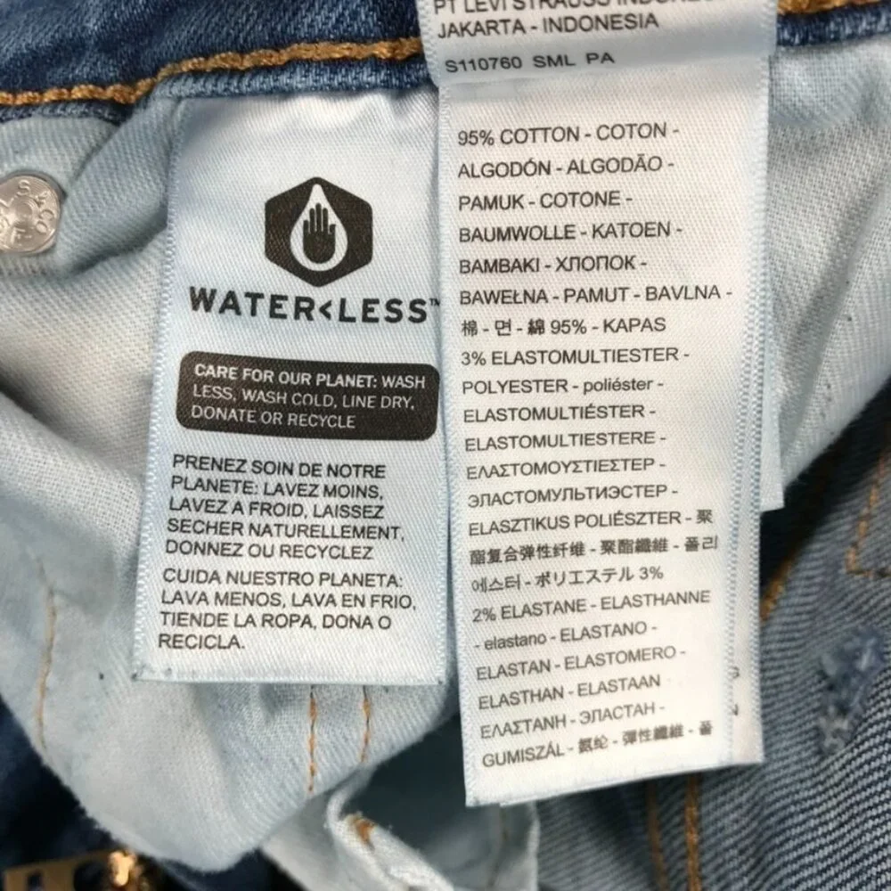 LEVIS 505 Jeans Mens 38x30 Regular Fit Straight Leg‎ Medium Wash Denim *FLAW
